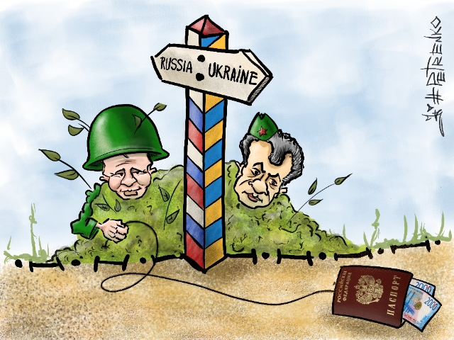 #паспорт на войну...  #карикатура від #Petrenko
