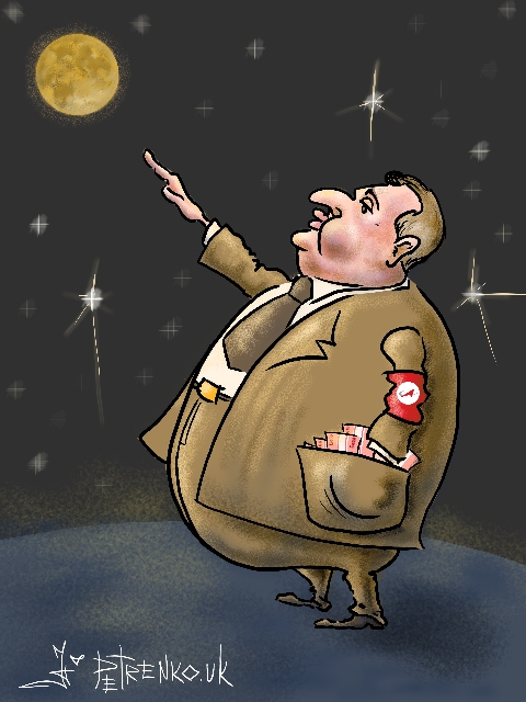 #Рогозин - #Луна для русских... #карикатура від #Petrenko